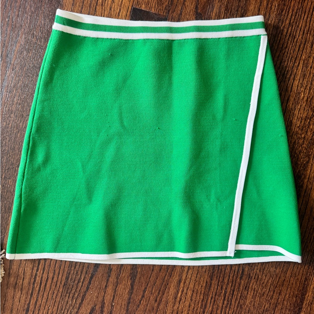 House of Harlow 1960 Green White Trim Tennis Skirt Varsity Cheer Small